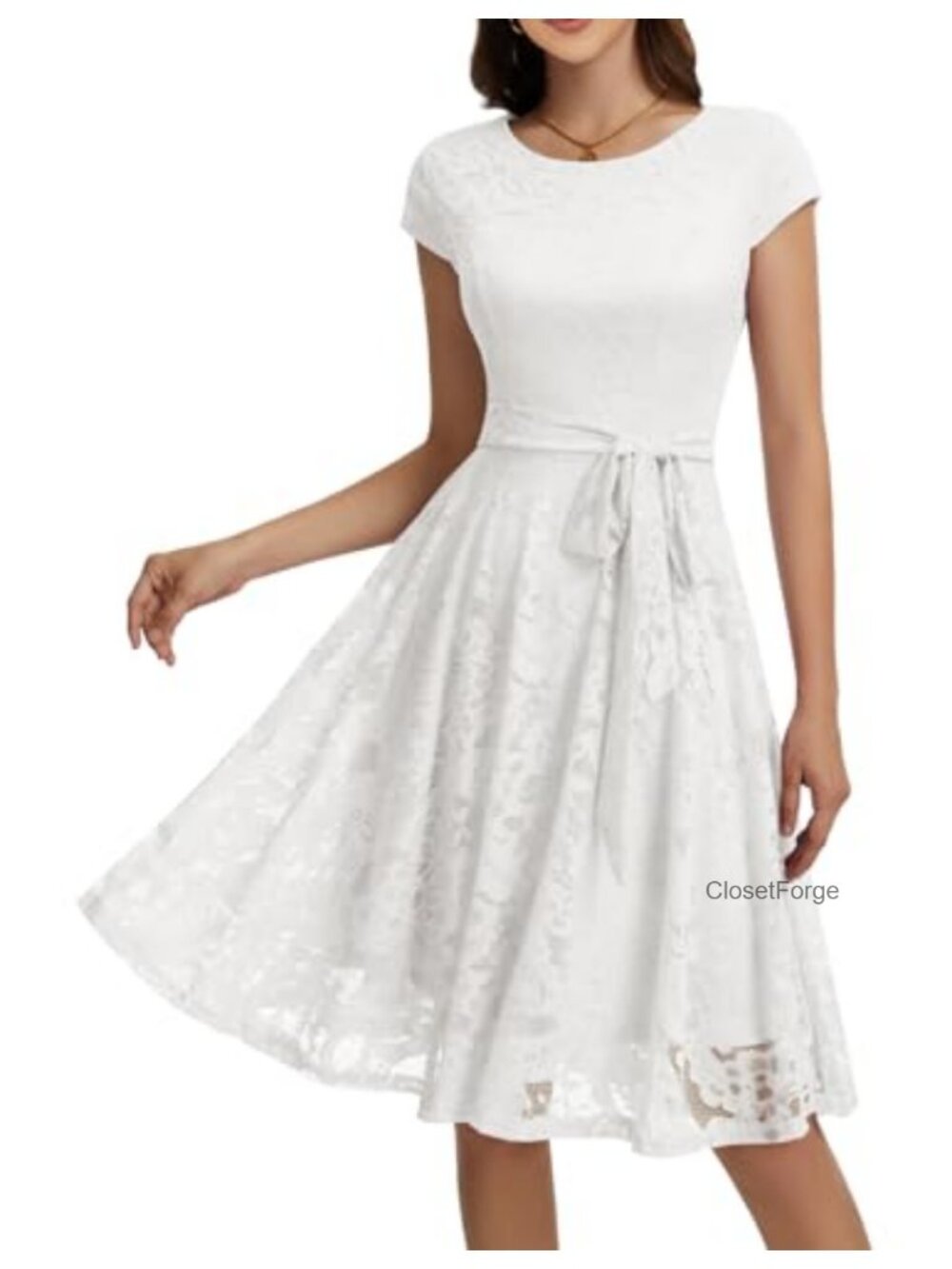 Lace Cocktail Wedding Guest Dress A-Line